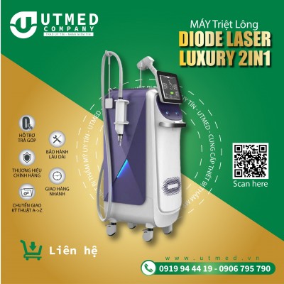 Máy Triệt Lông Diode Laser Luxury 2in1 (Triệt/laser)